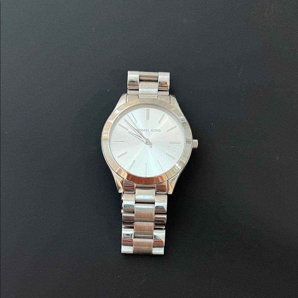 Michael Kors Silver and Rose Gold Watch